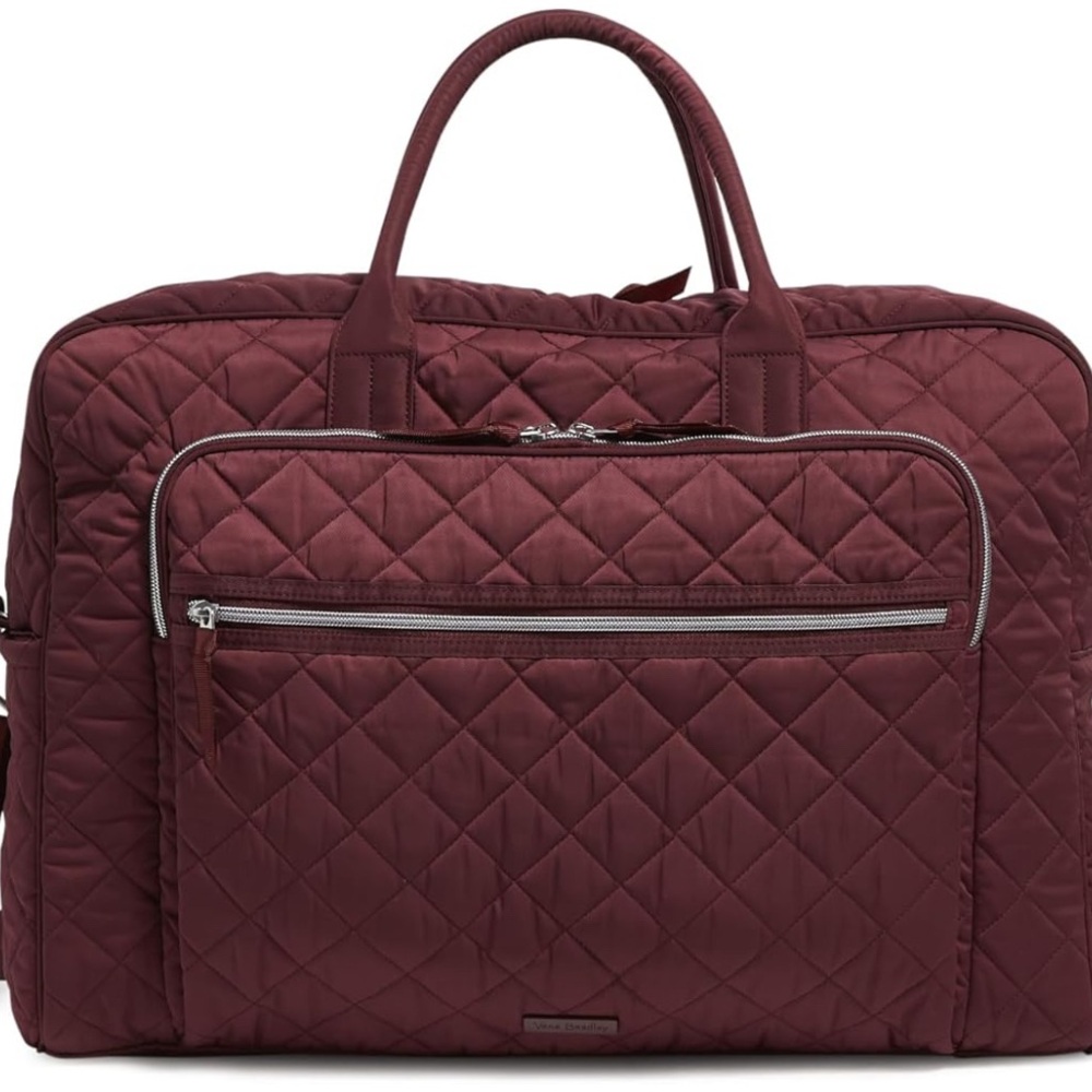 Vera Bradley Large Burgundy Travel Duffel Bag